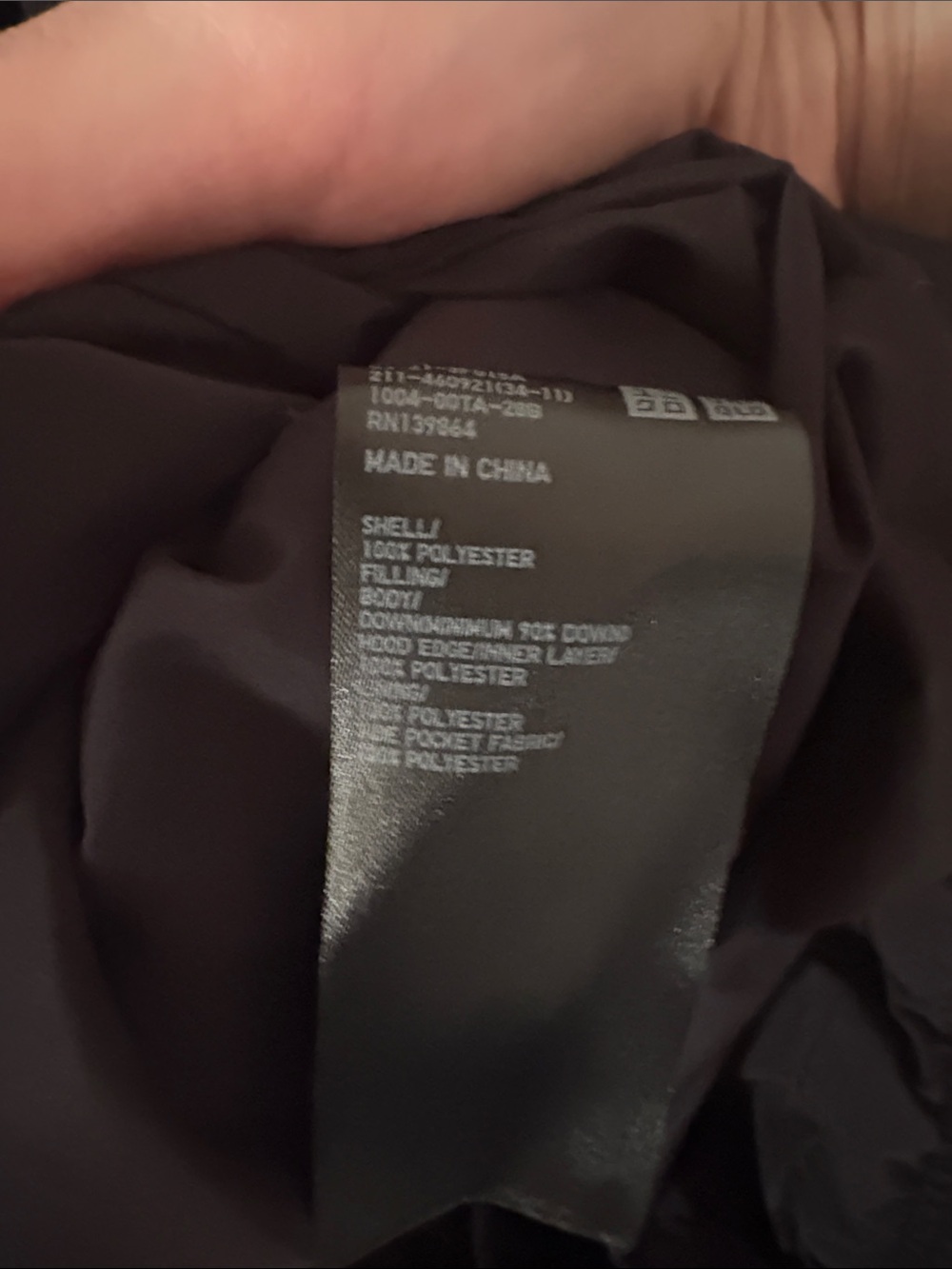 Uniqlo Black Hooded Puffer Jacket - Picture 4 of 4